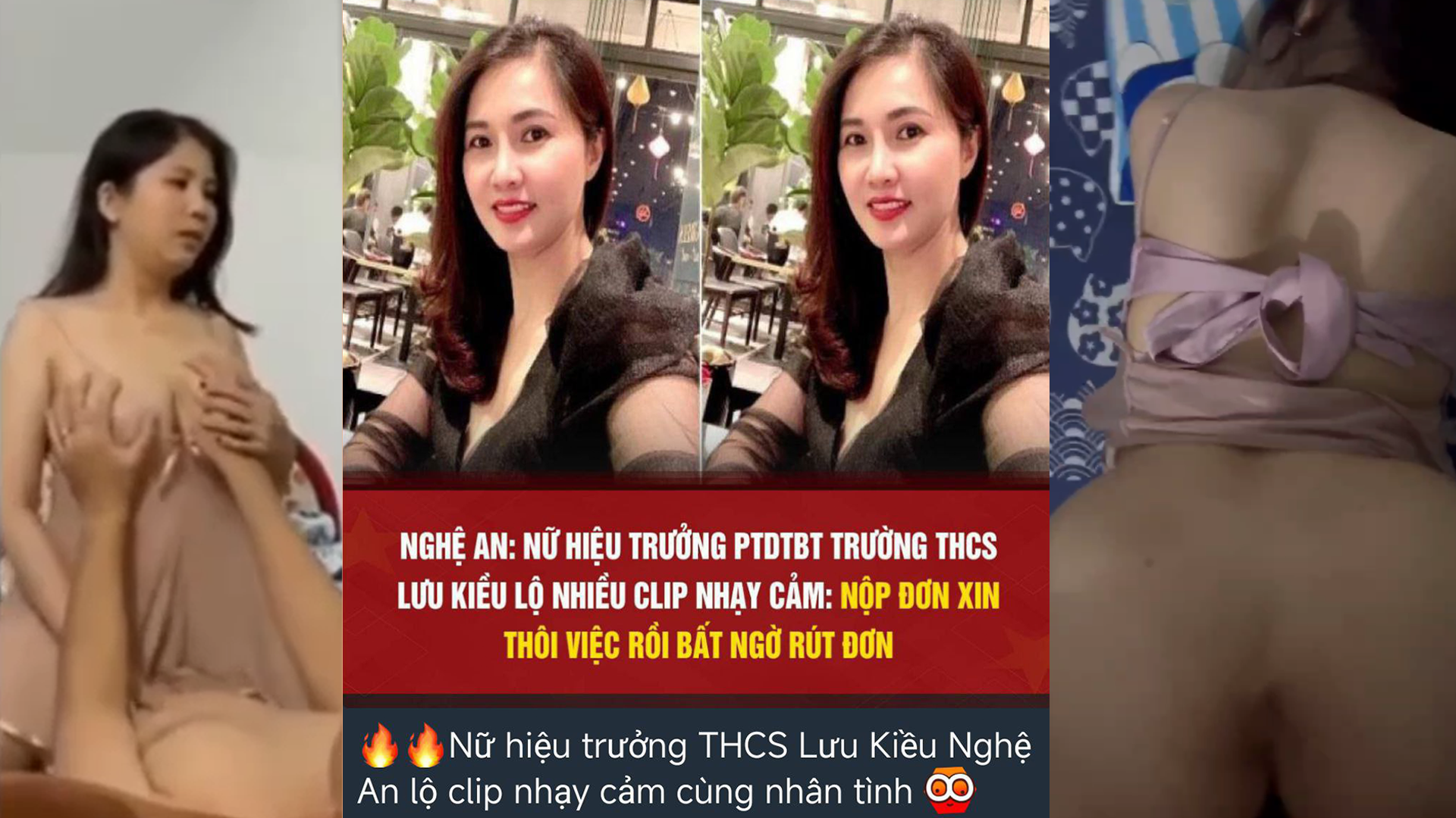Hiệu Trưởng THCS Lưu Kiều Nghệ An lộ Clip Dâm